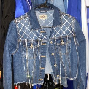 Bling Rhinestone Jean Jacket